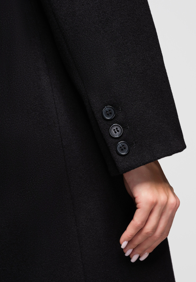 Płaszcz damski wełniany długi LARICA OW-COLC-0100 v4 - czarny