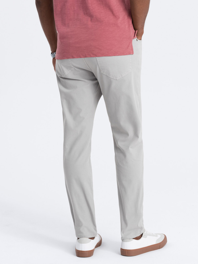 Men's tailored chino pants - gray V2 OM-PACP-0151