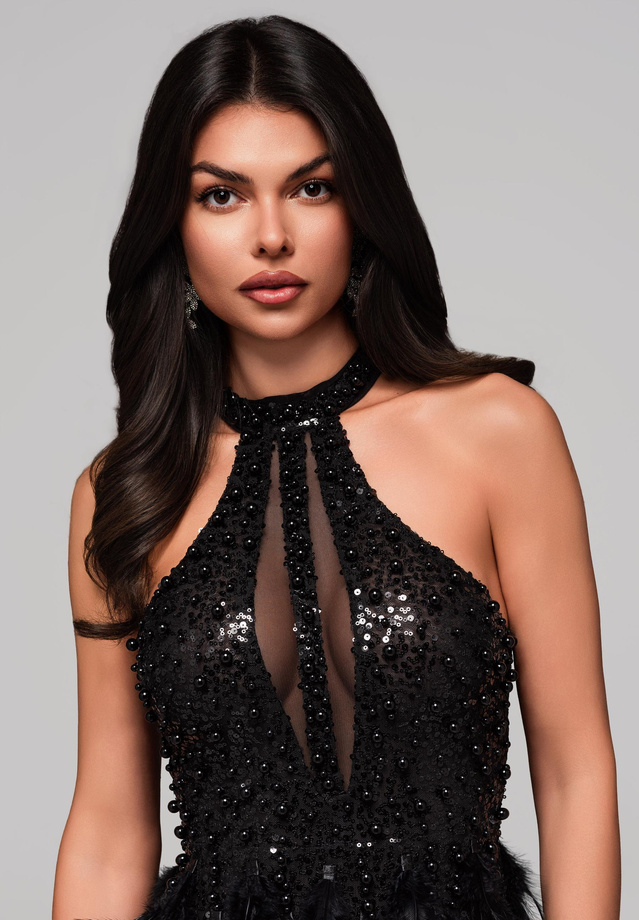 Evening dress LA-OM-DLR172 - black