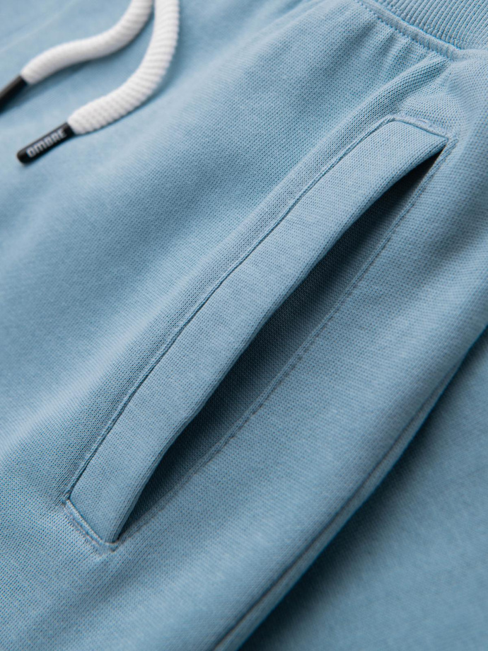Męskie spodnie dresowe typu jogger - niebieskie V7 OM-PABS-0173