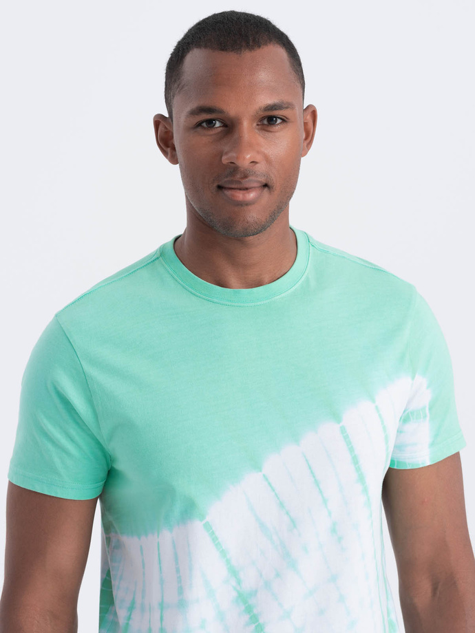 TIE DYE men's cotton T-shirt - mint V5 S1617