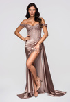 Evening dress LA-OM-DLR274 - gold