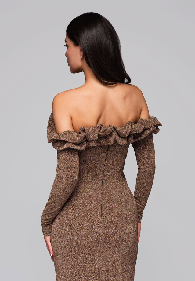 Evening dress LA-OM-DLR002 - gold