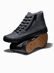 Trampki męskie sneakersy - grafitowe V4 T352