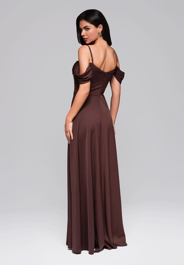 Evening dress LA-OM-DLR038 - brown