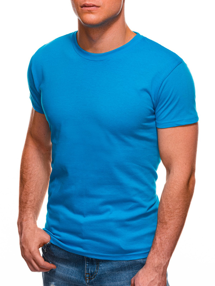 T-shirt męski basic S970 - turkusowy