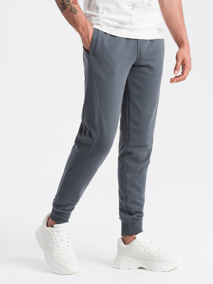 BASIC men's cotton sweatpants joggers - graphite V11 OM-PABS-0174