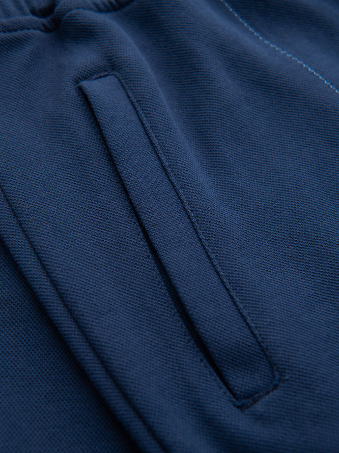 CARROT men's structured knit sweatpants - dark blue V5 OM-PASK-0143