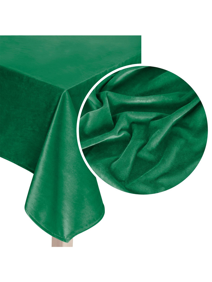 Velor tablecloth Soft A559 - bottle green