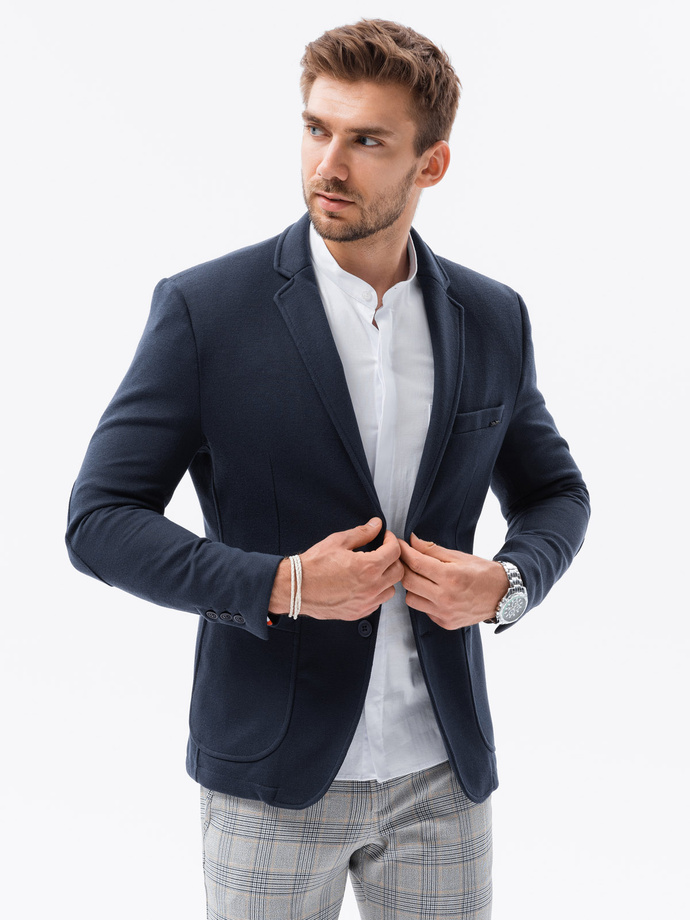 Men's casual blazer jacket - navy M56