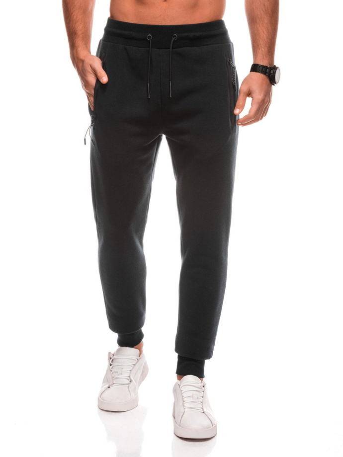 BASIC men's uniform sweatpants joggers - black V6 EM-PABS-0108