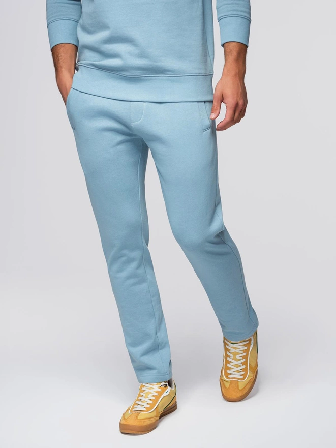 Men's sweatpants with unlined leg - light blue V7 OM-PABS-0206