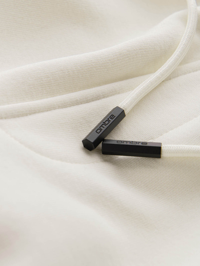 BASIC men's cotton sweatpants joggers - cream V5 OM-PABS-0174