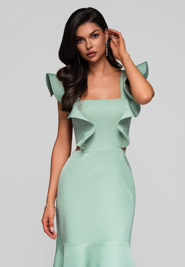 Evening dress LA-OM-DLR152 - sage