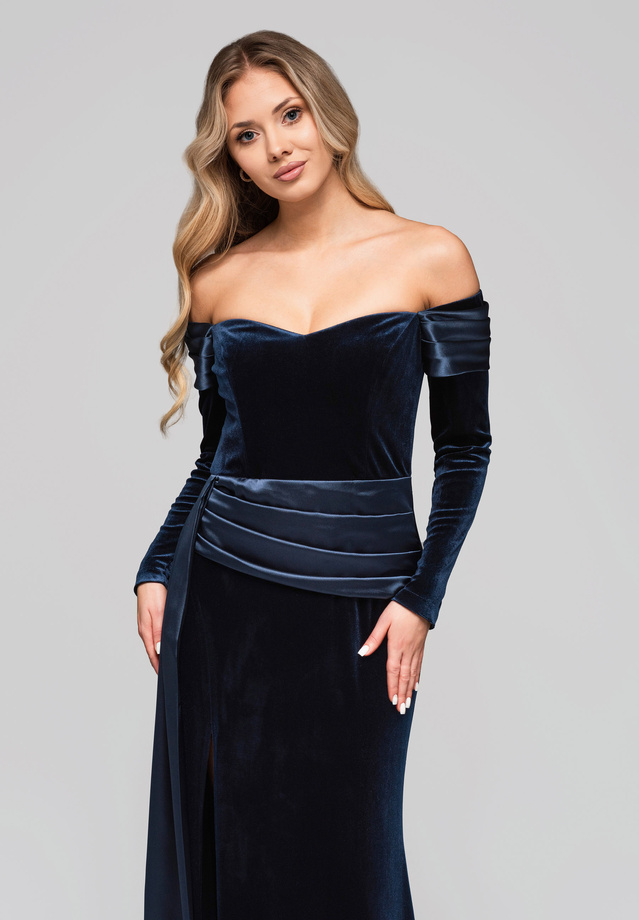 Evening dress LA-OM-DLR254 - navy