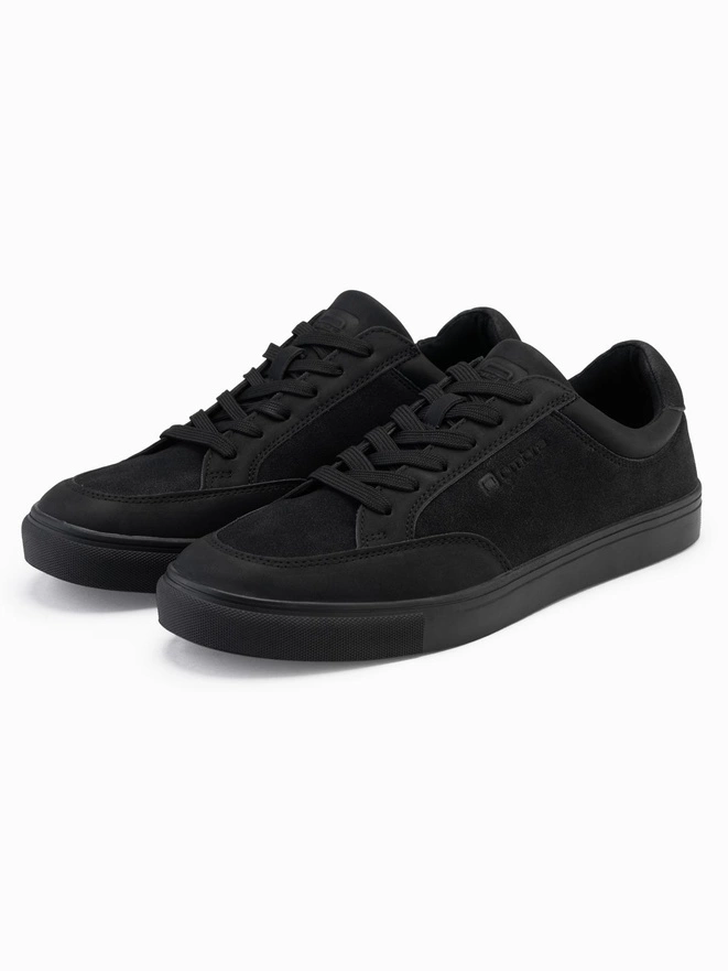 Monochromatic men's streetwear style shoes - black V3 OM-FOTL-0183