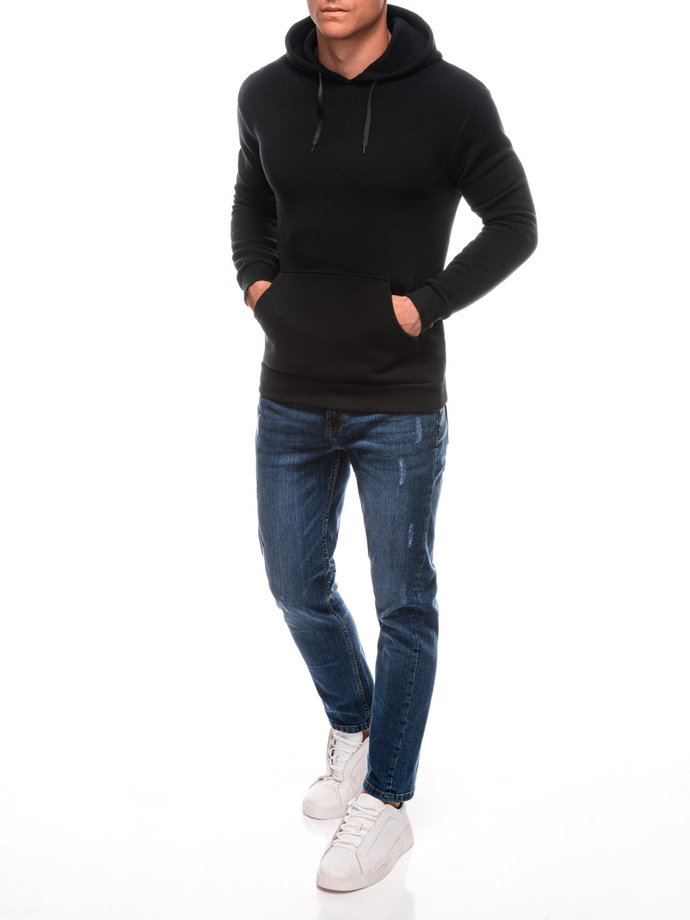 Bluza męska z kapturem B1691 - czarna