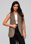 Women's vest LW-BLZV-0102 - dark beige
