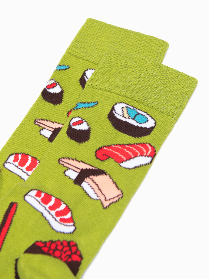 Gift set for him - gray/melange hat + 2-pack of patterned socks + Z64 playing cards