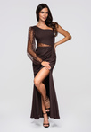 Evening dress LA-OM-DLR261 - brown