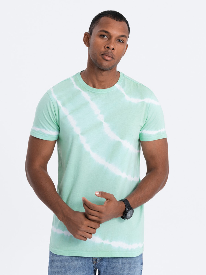 TIE DYE men's cotton T-shirt - mint V5 S1622