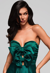 Evening dress LA-OM-DLR173 - bottle green