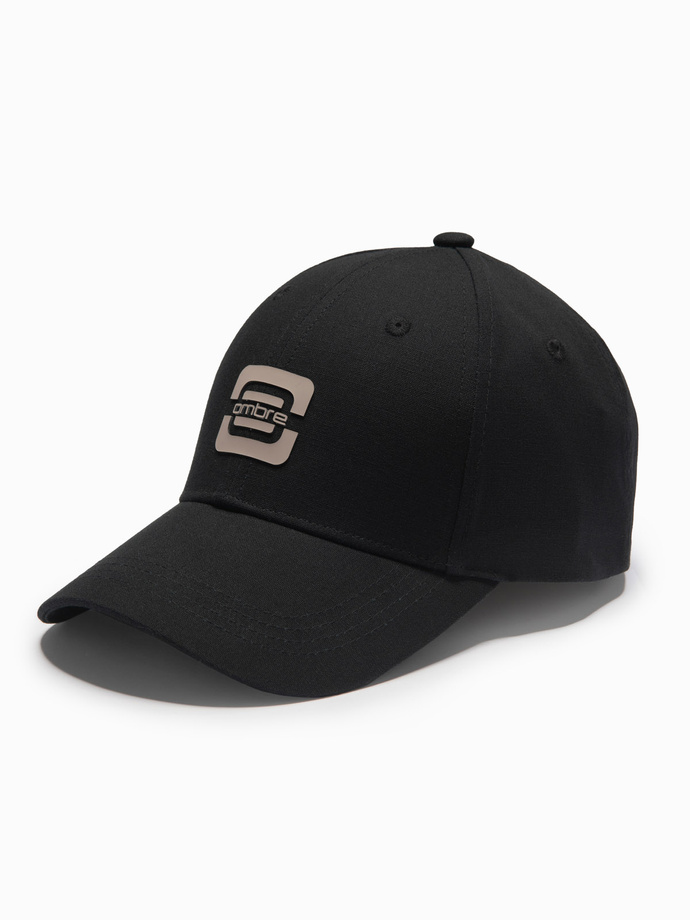 Men's baseball cap with logo - black V2 OM-ACCS-0100