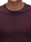 Longsleeve męski bez nadruku EM-LSBL-0103 - burgundowy
