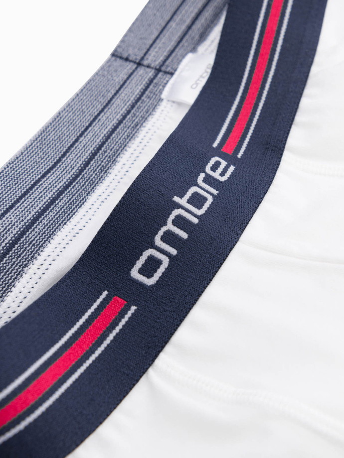 Classic fit men's boxer shorts with striped elastic band - 3 pack mix OM-UNBO-0109