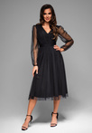 Evening dress LA-OM-DLR007 - black
