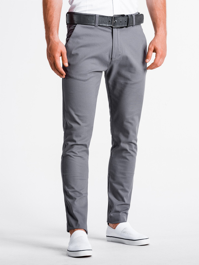 Men's pants chinos - grey P830