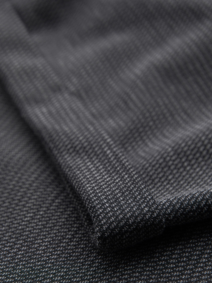 Męskie krótkie spodenki na gumce ze strukturalnej dzianiny – grafitowe V3 OM-SRCS-0177