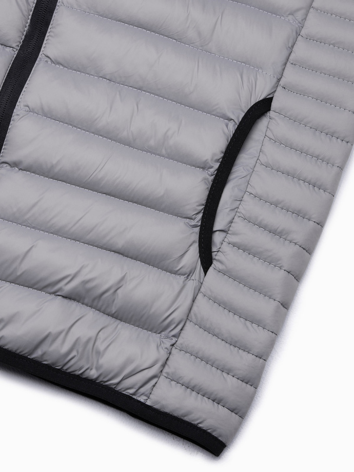 Men's quilted vest - grey V53