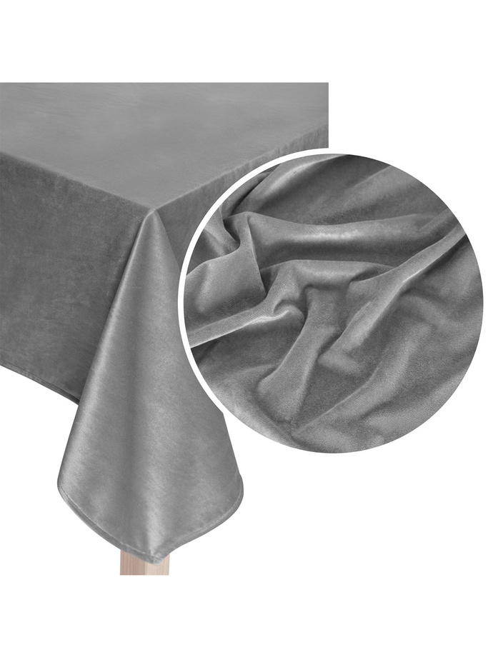 Velor tablecloth Soft A559 - ash