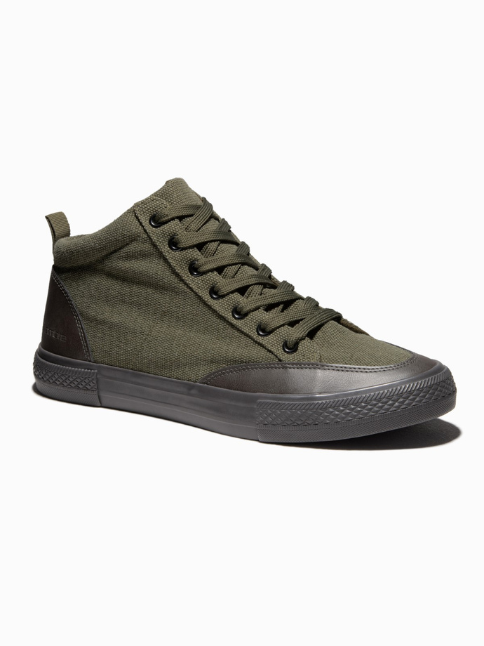 Buty męskie sneakersy - oliwkowe V5 T377