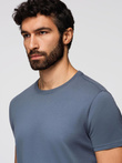 BASIC men's classic cotton T-shirt - blue denim V7 OM-TSBS-0236