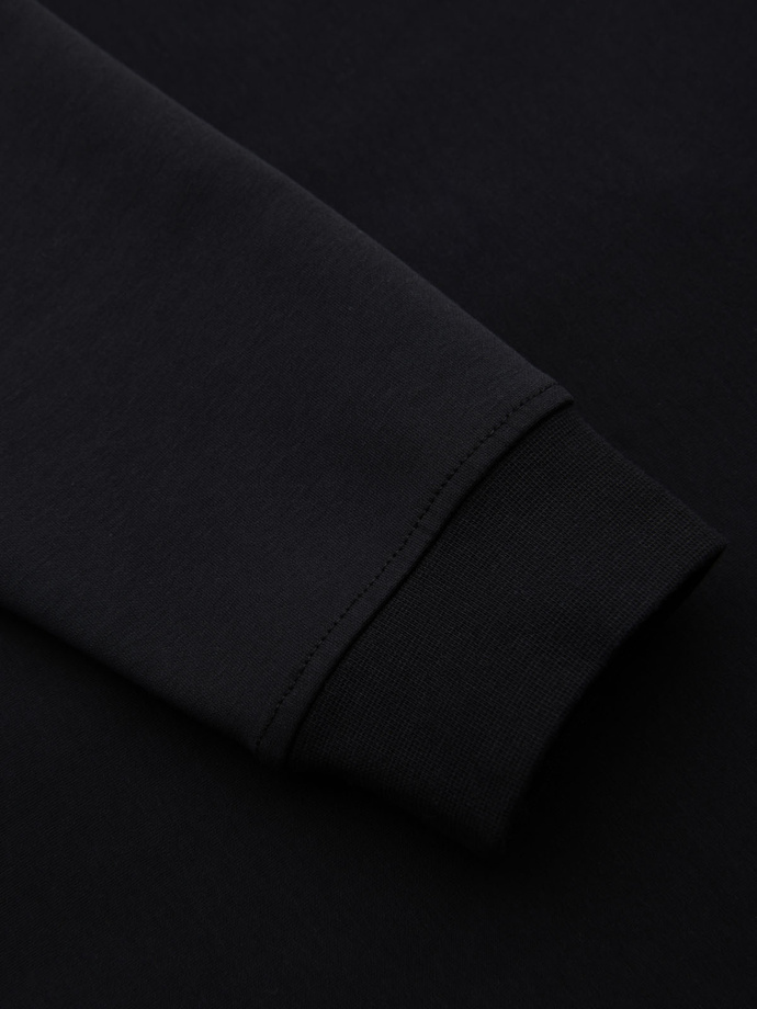 Rozpinana bluza dresowa hoodie w stylu streetwearowym – czarna V3 OM-SSZP-0213