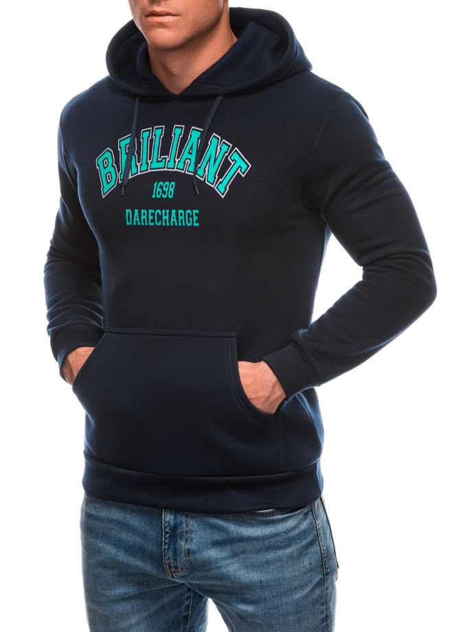 Men's hoodie B1687 - navy blue