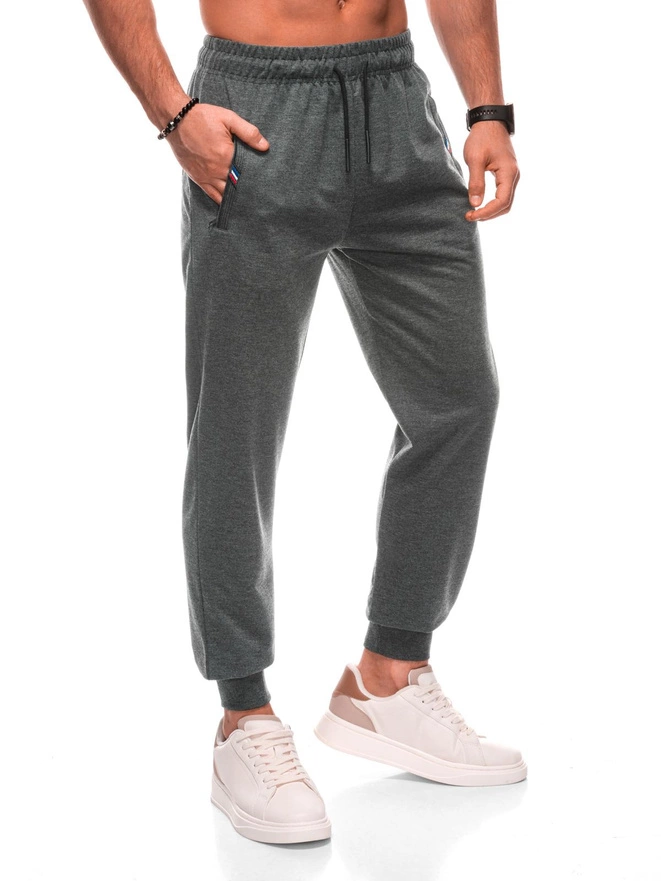Spodnie męskie dresowe P1511 - szare