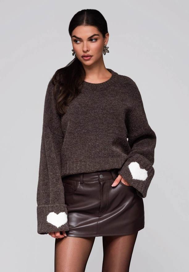 Women's sweater LW-SWSW-0100 - mocha