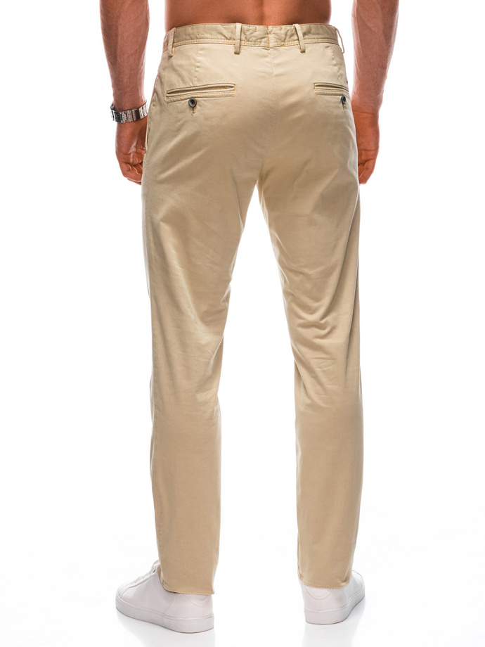 Men's pants chino P1359 - dark beige