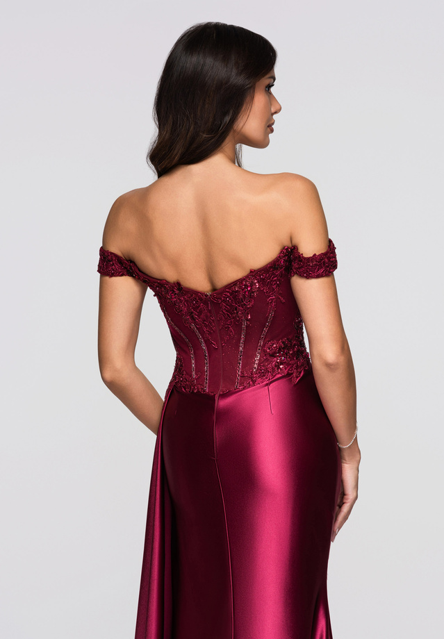 Evening dress LA-OM-DLR274 - burgundy