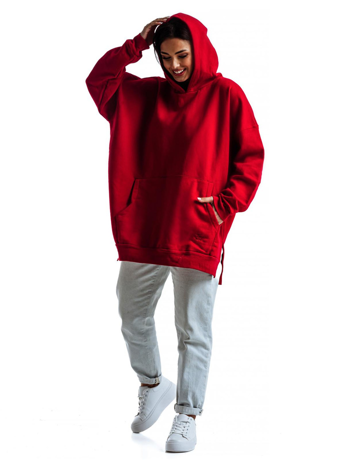 Women's hooded sweatshirt TLR043 - red