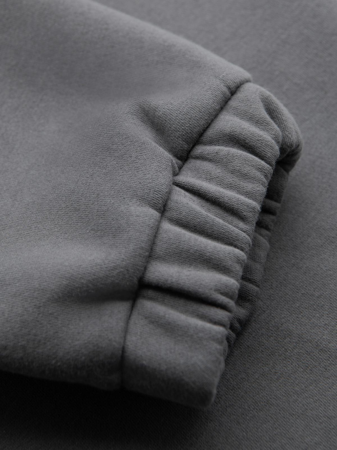 Klasyczne spodnie dresowe ze ściągaczami unisex– szare V18 OU-PSBC-0100