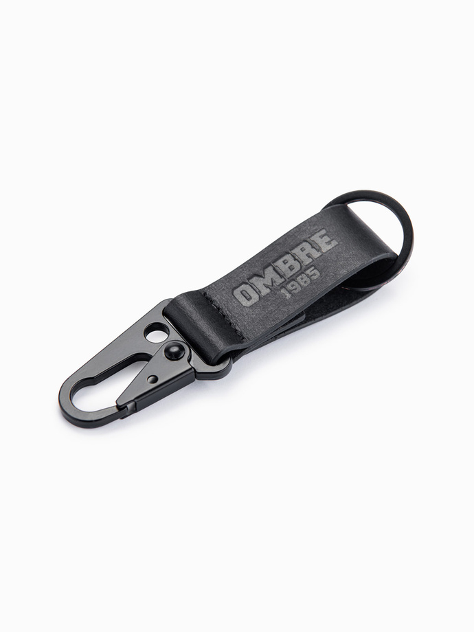 Men's key ring with snap hook - black V1 OU-ACKC-0100