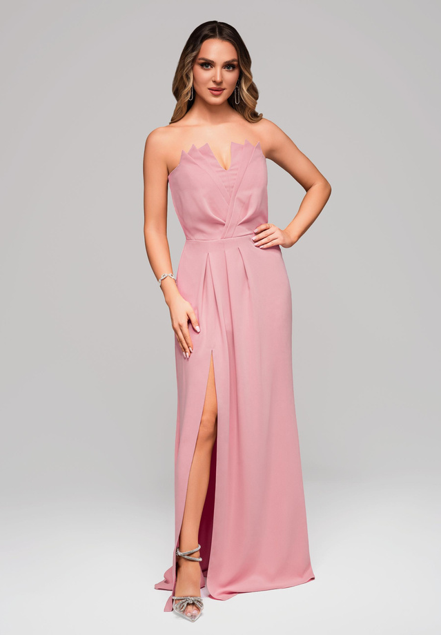 Evening dress LA-OM-DLR083 Regular Fit pink