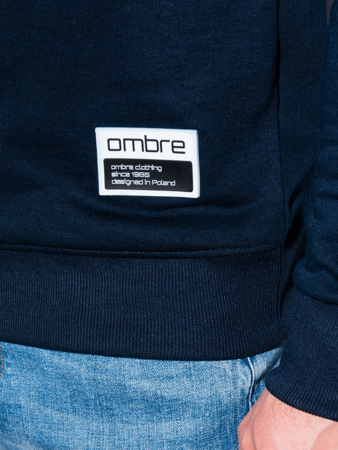Men's hoodless sweatshirt OM-SSNZ-22FW-010 - V2 navy blue