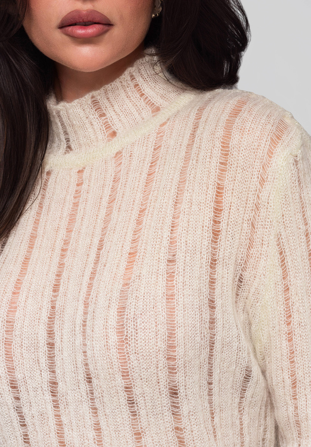 Women's turtleneck LW-SWTN-0112 - ecru