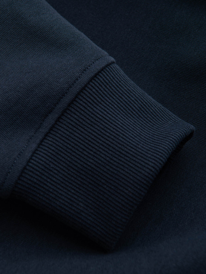 BASIC men's cotton jogger sweatpants - navy blue V1 OM-PABS-0174