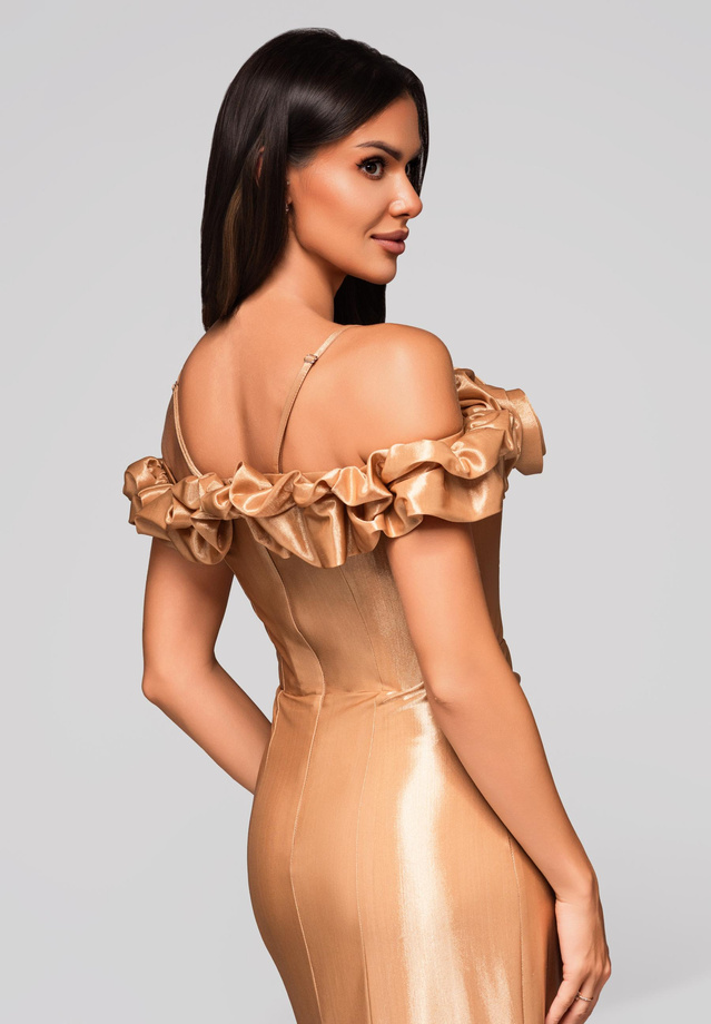 Evening dress LA-OM-DLR213 - gold